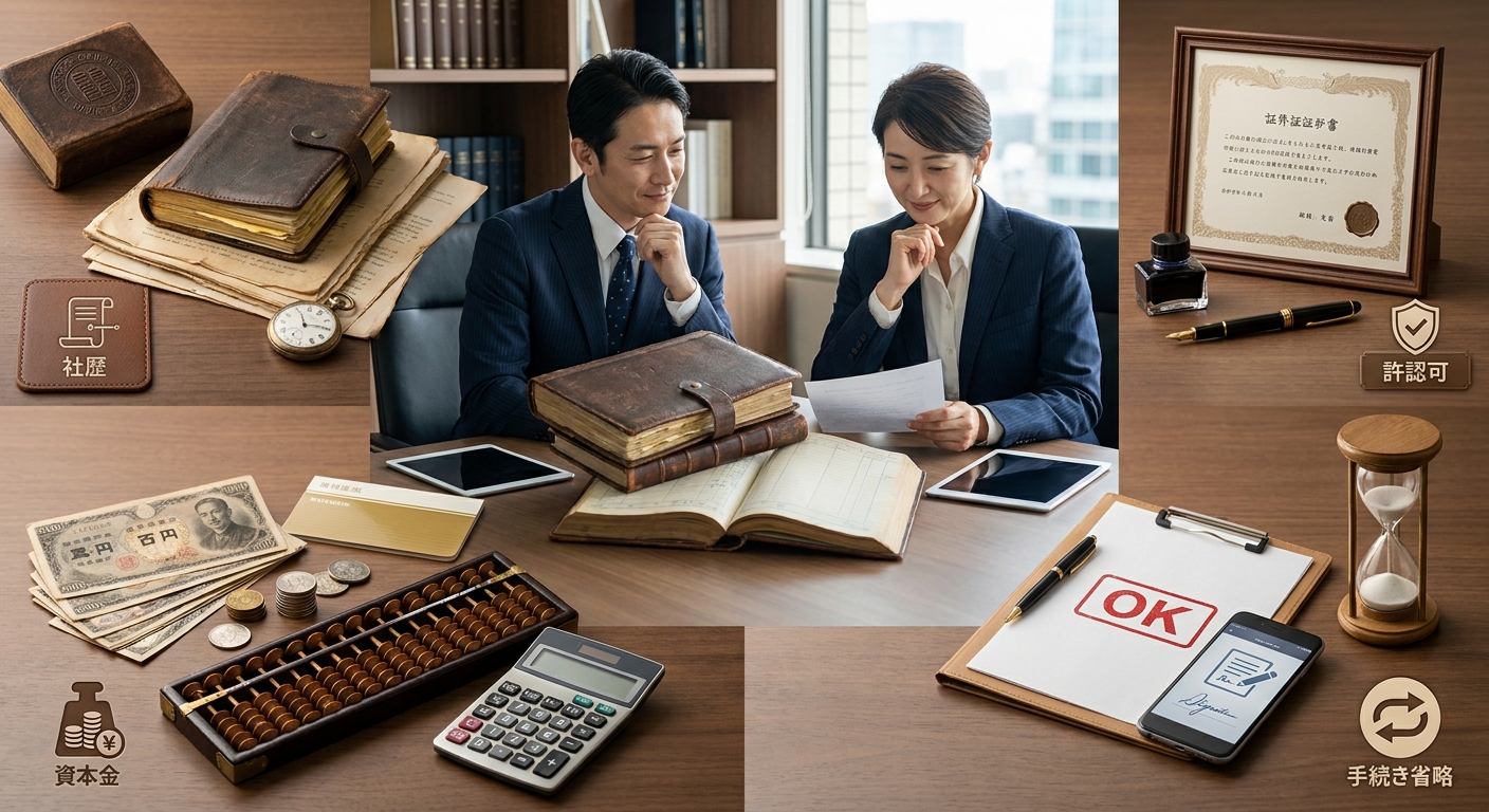 休眠会社を買い取る4つのメリットをまとめた比較表