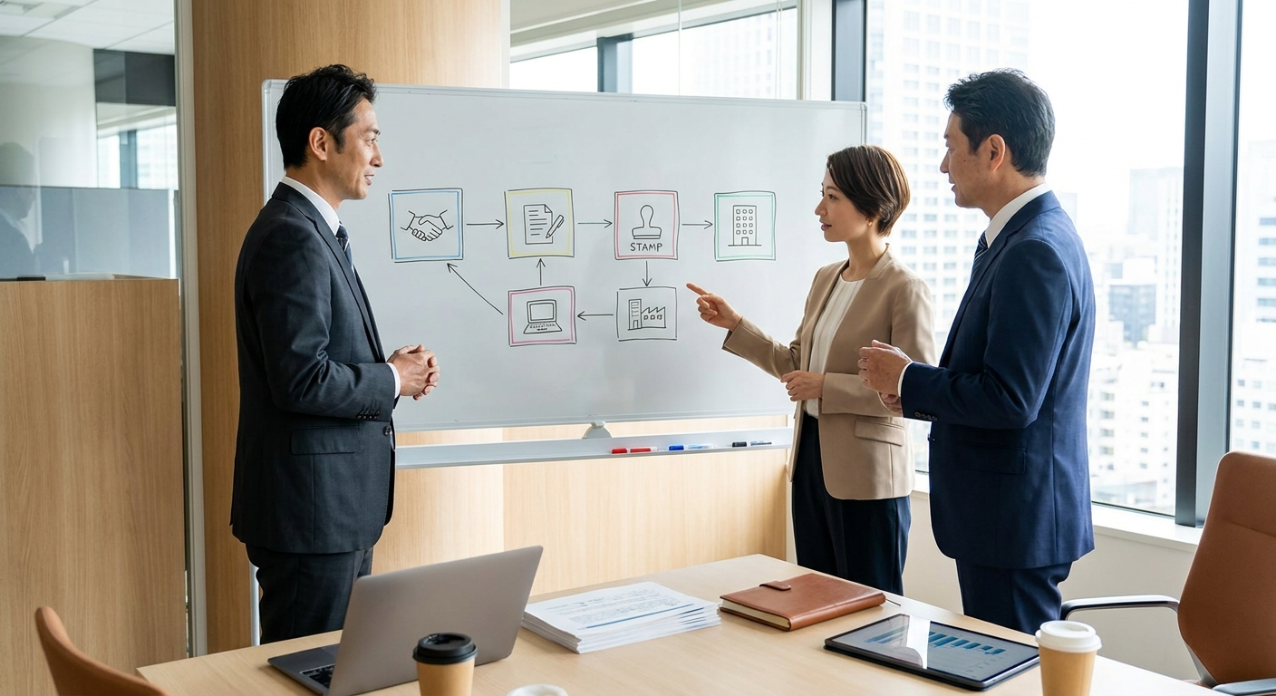 バーチャルオフィスを活用した会社設立の5ステップフローチャート