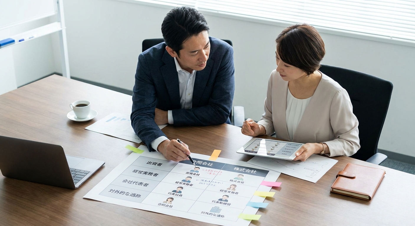 合同会社と株式会社の役職・肩書き対応表