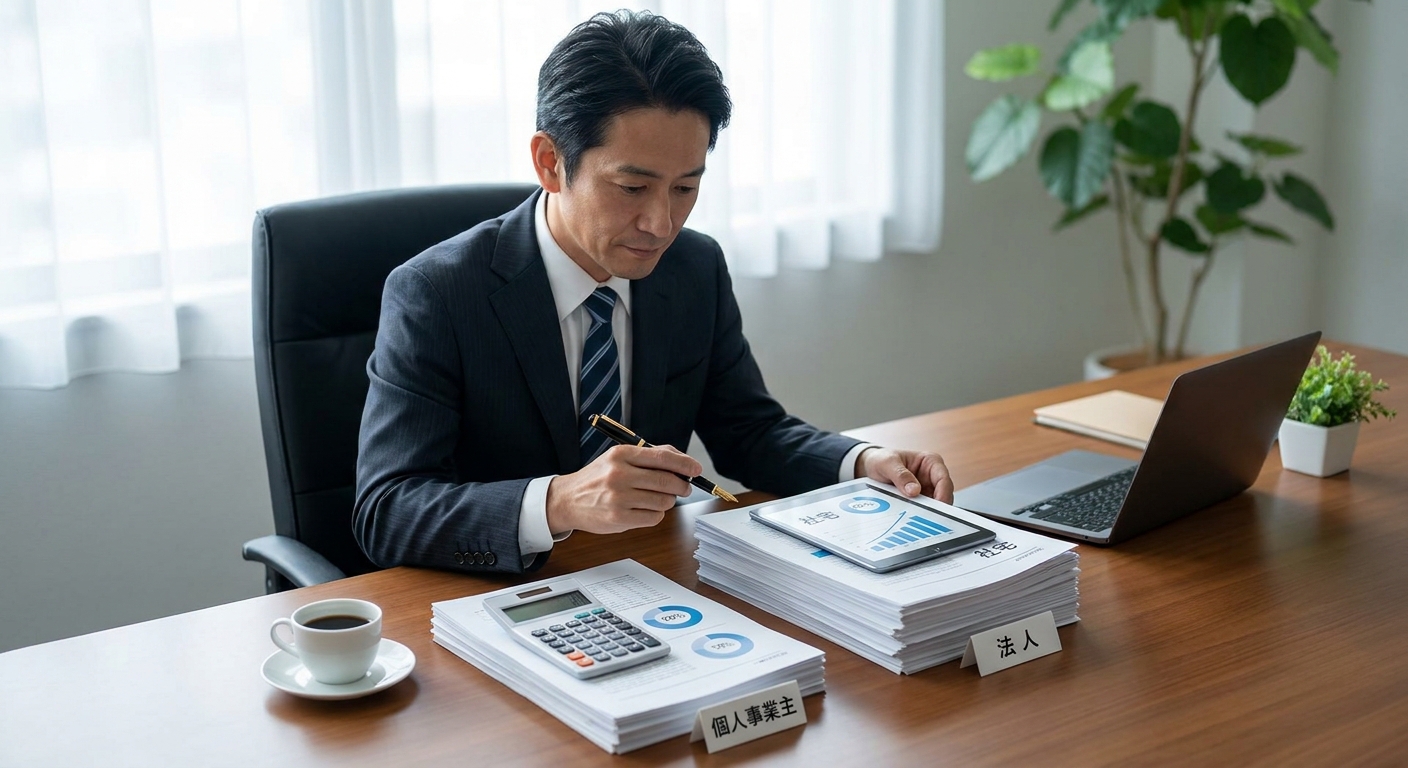 個人事業主の家事按分 vs 法人の役員社宅の比較表