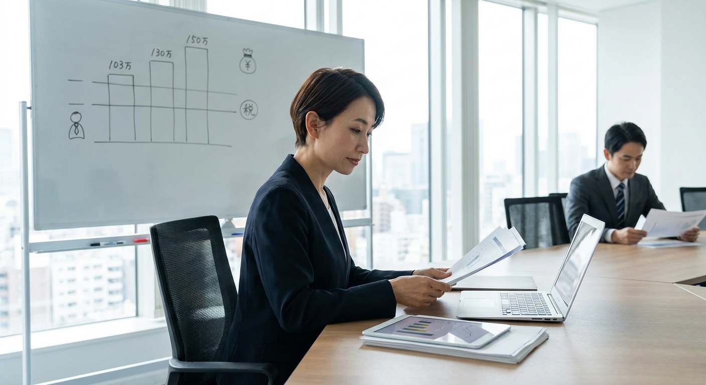 税金の壁「103万・150万」と社会保険の壁「130万」の違いをまとめた比較図