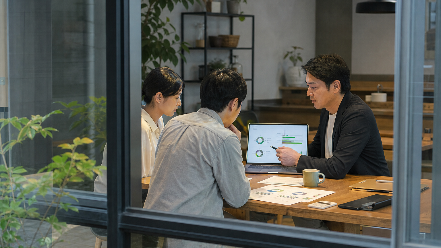 第三者割当増資の発行前後における創業者と投資家の持株比率の変化