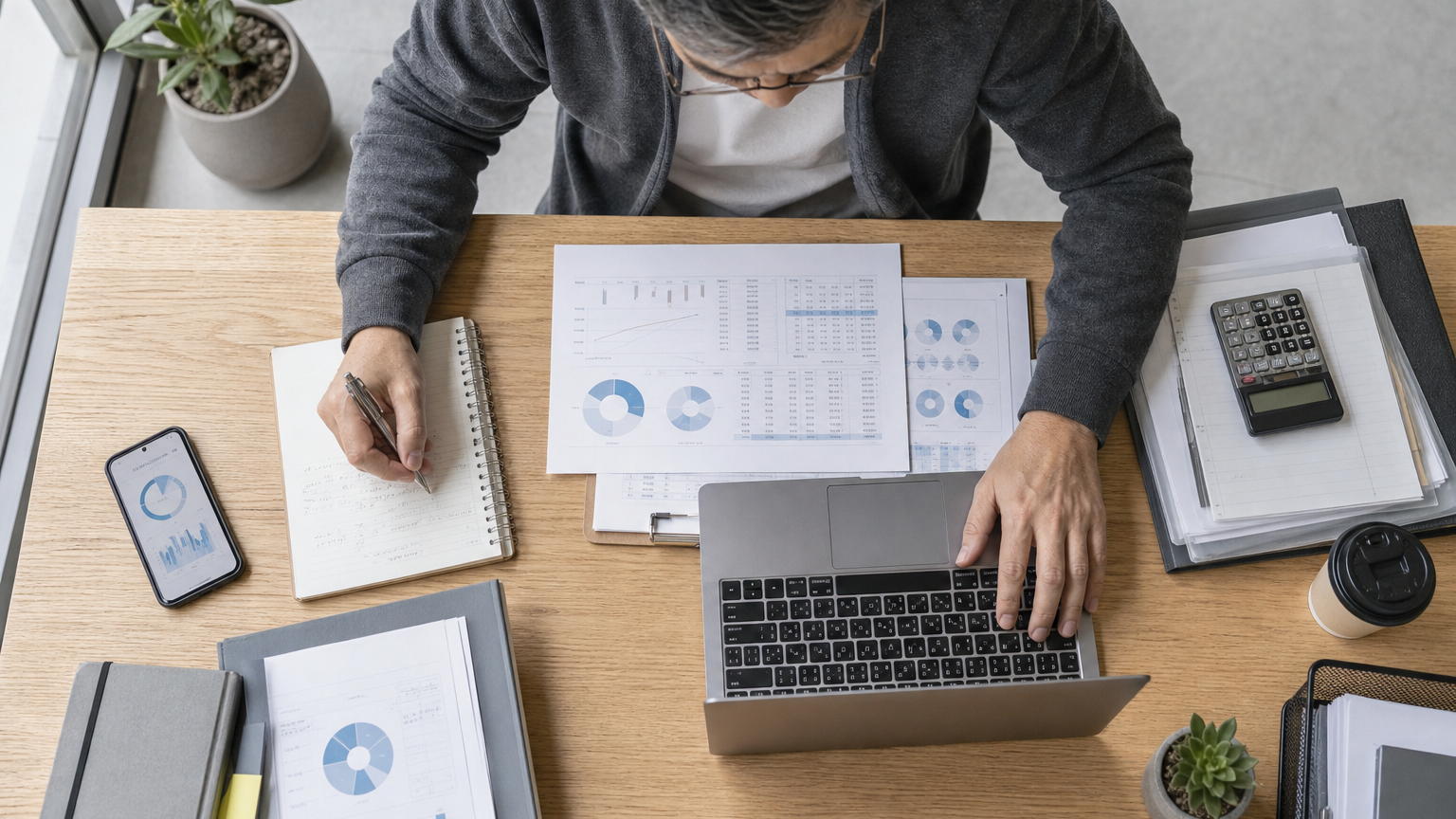 AIによる抽出から取引実態のない外注費の把握までを示す4ステップの時系列図