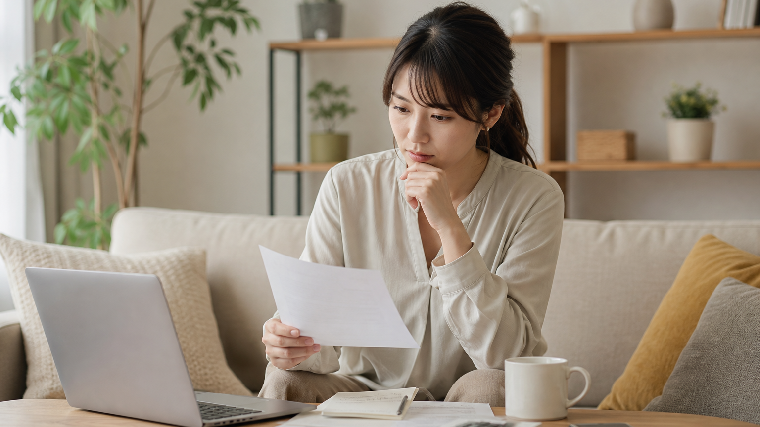 還付申告の心当たりと通知内容の一致状況に応じた対応を示す分岐チャート