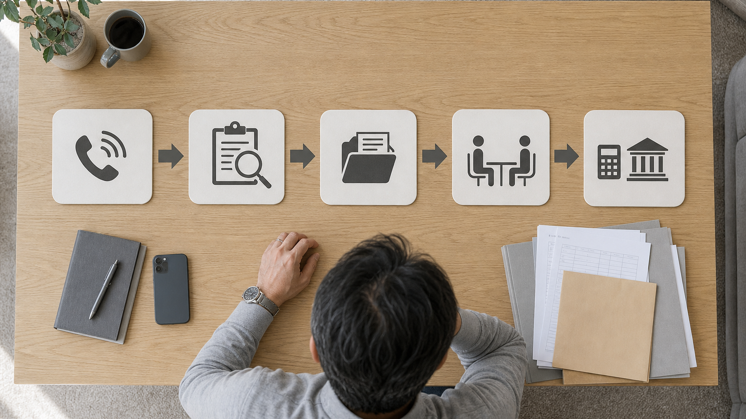 税務署からの連絡受領から修正申告・納付までの対応フロー